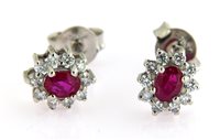 Earrings L'Indiana Woman in White Gold Rubino 0.32 Ct ART 772 RU - ART 772 RU